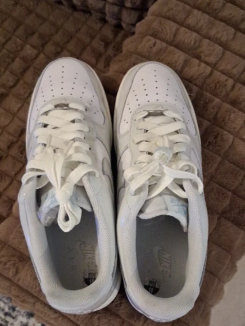 Nike Men’s Low-Top Sneakers — White with Ice Accents